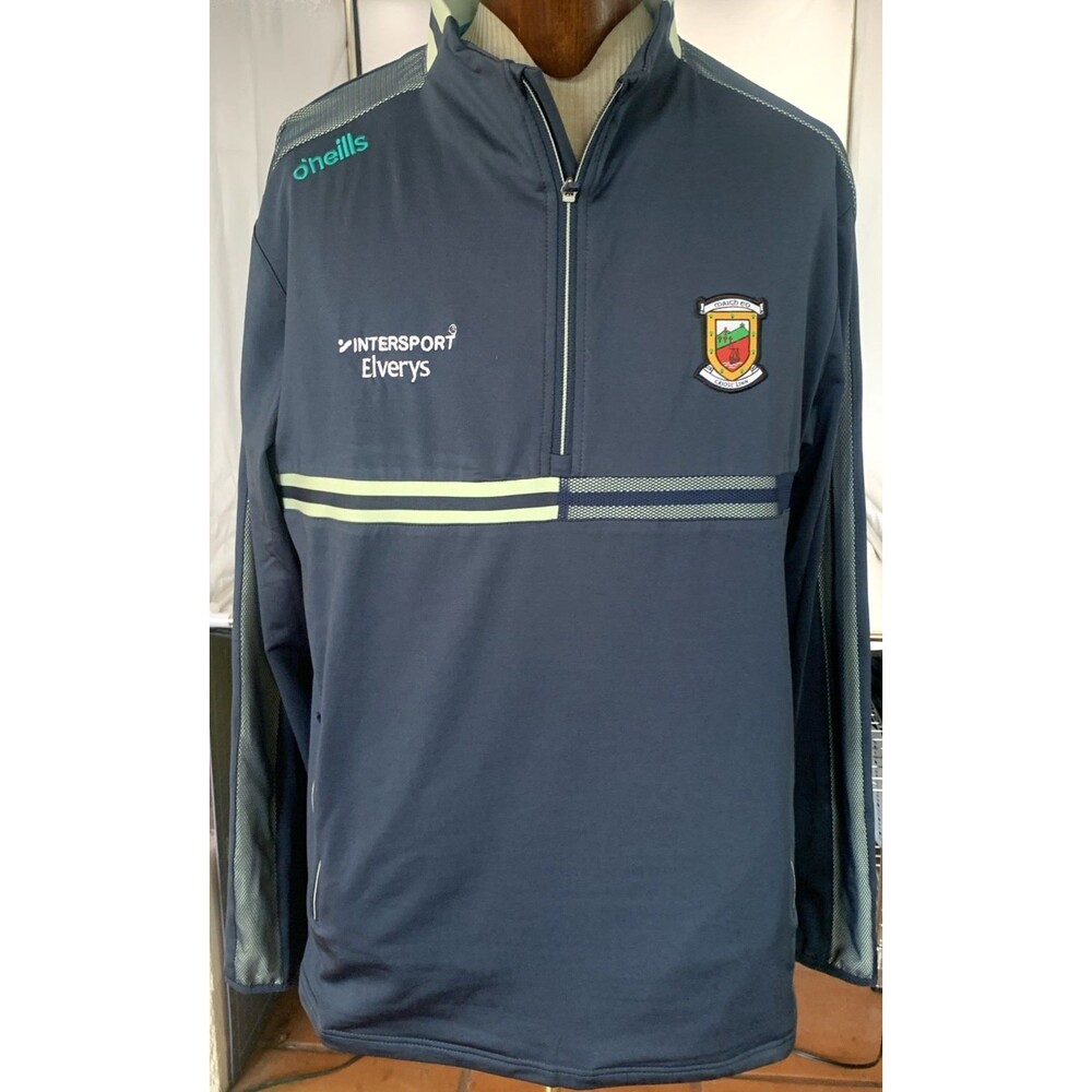 ONeills Mayo Maigh Eo GAA 1/4 Zip Pullover Mens XL Blue Irish Gaelic Football